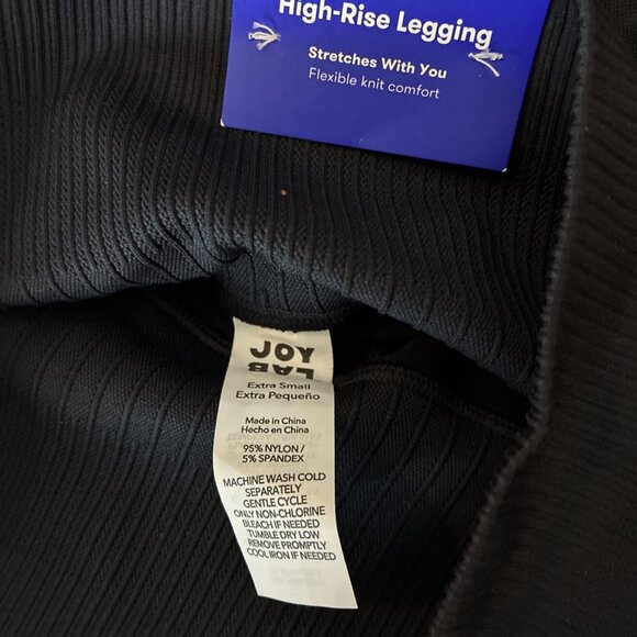 JoyLab Womens Size XS High Rise Leggings Black Stretch Athletic Workout Pants - Picture 6 of 7